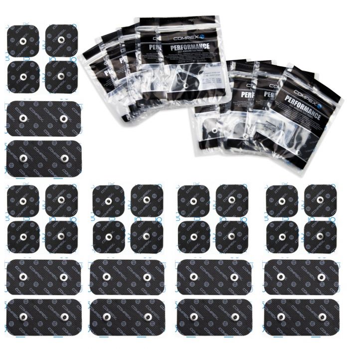 Pack 4 Electrodos auto-adhesivos Compex Snap Performance 5x5 cms.
