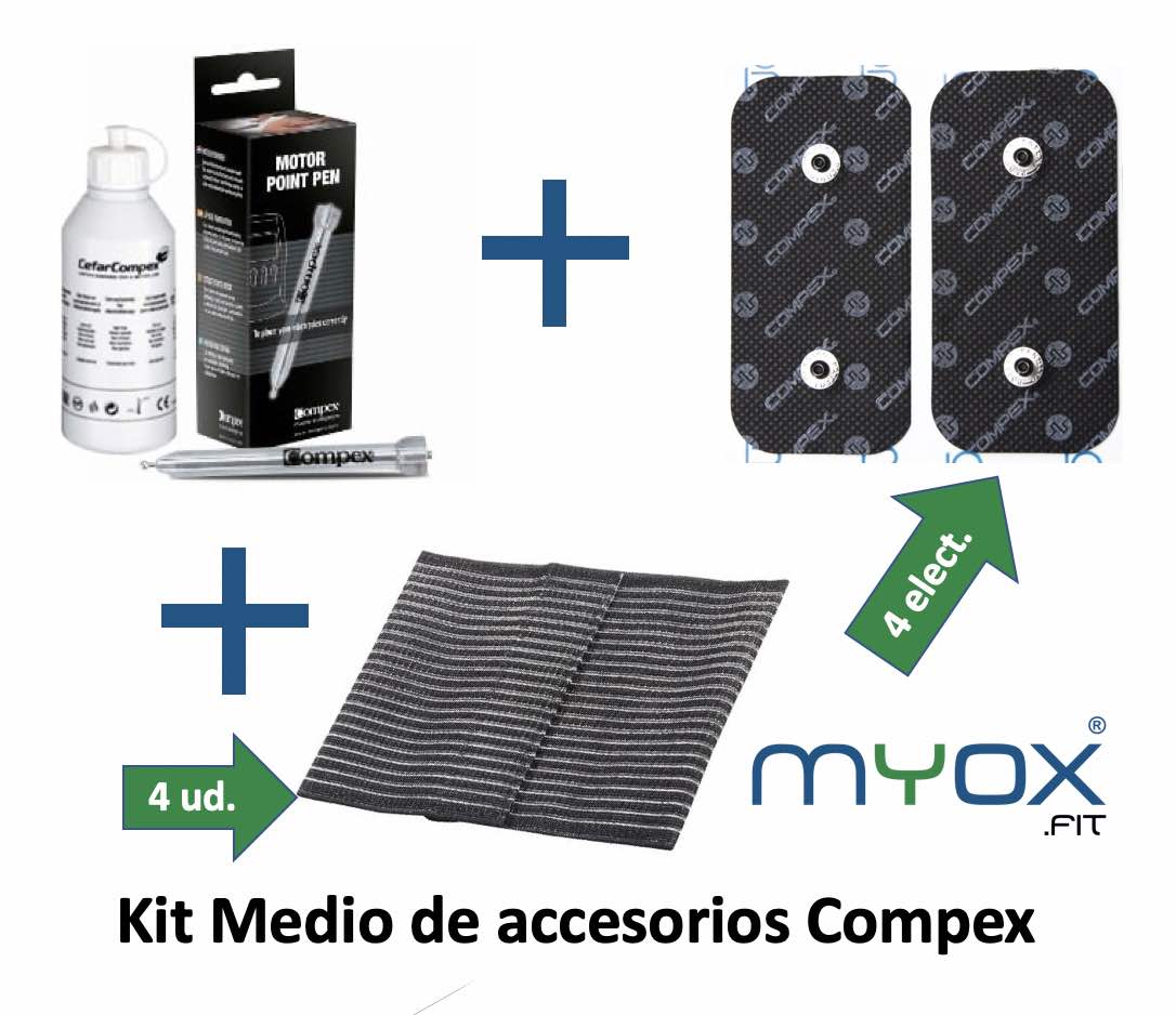 Pack Electrodos Compex Performance 5x5cm + 5x10cm Snaps -  ®