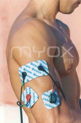Colocación de electrodos en tríceps