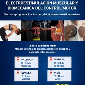 CURSO PRESENCIAL ELECTROESTIMULACION CONTROL MOTOR, POSTUROLOGÍA E HIPOPRESIVOS