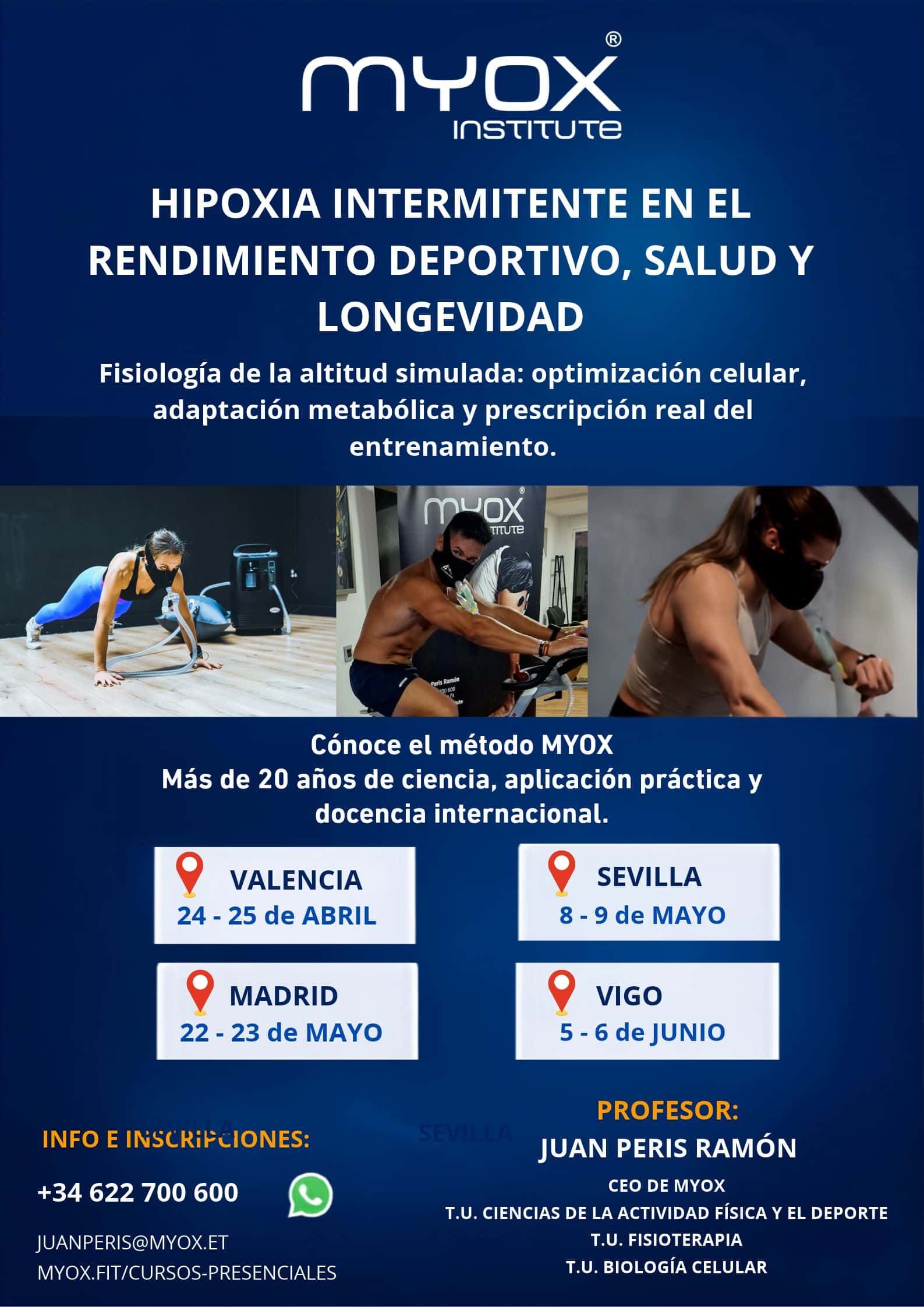 CURSO PRESENCIAL HIPOXIA INTERMITENTE CON MYOX INSTITUTE