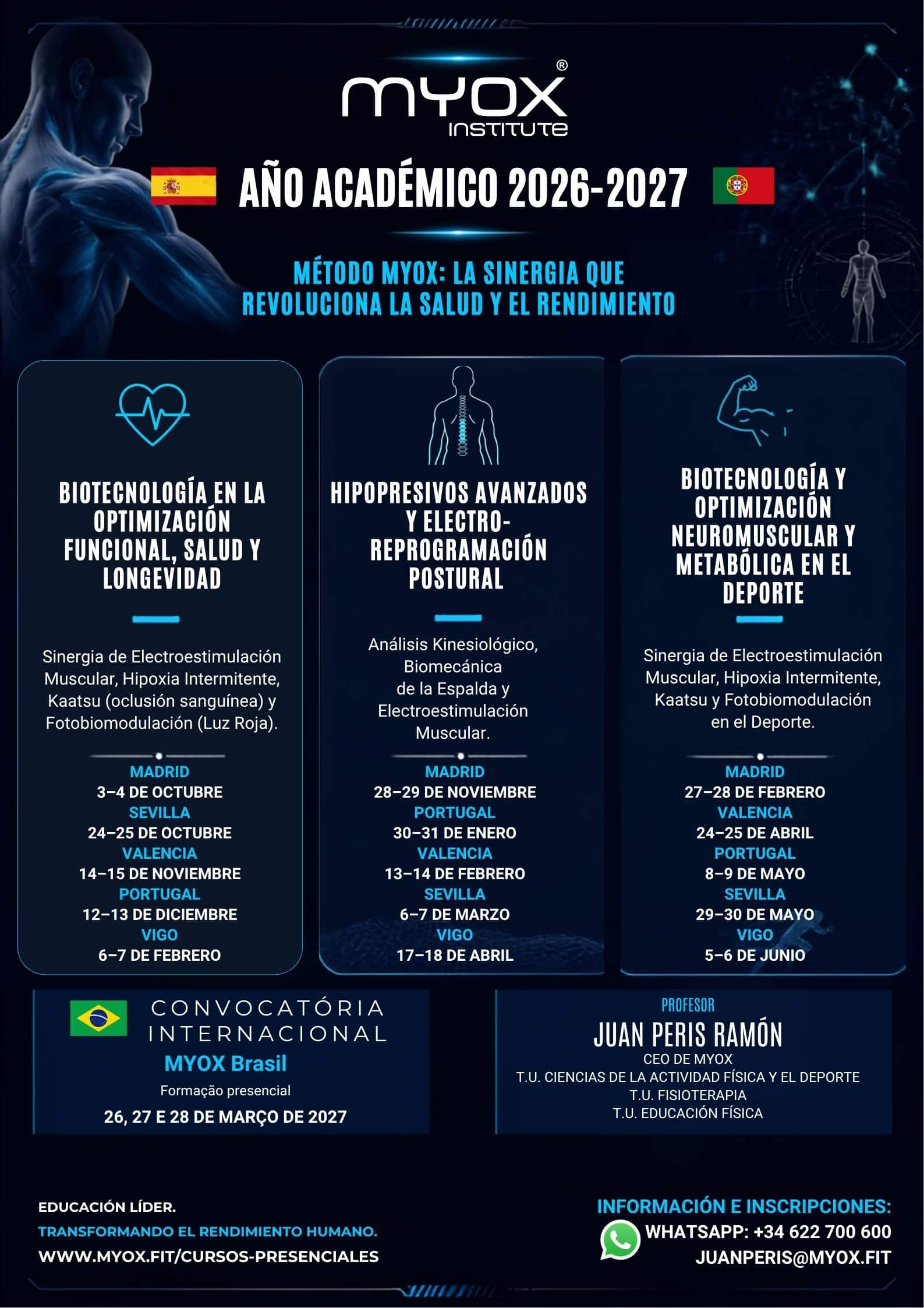 cursos myox biotecnologia, electroestimulación, hipoxia y fotobioestimulación